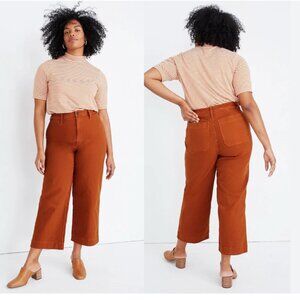 Madewell Burnt Orange Curvy Slim Emmett Wide-Leg